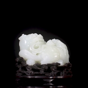 Figura de jade blanco de Hetian