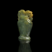 Jade-carved figure, “Vase”, Qing Dynasty