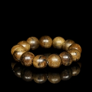 Pulsera de trece cuentas de madera de Chenxiang, dinastía Qing