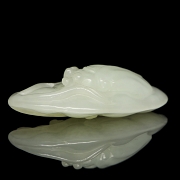 White jade pendant, ‘Insect on Fruit,’ Qing dynasty