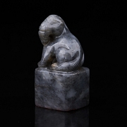 Sello de jade gris de Hetian