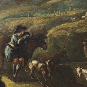18th-century European school “Scene of shepherds”