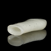 Pequeño jarrón de jade blanco, dinastía Qing - 5