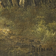 Delorme (19th-20th century) ‘Boats on the river’