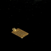 Placa de oro amarillo de 18k para identificación sanguínea