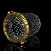 Hielera francesa de cristal tallado, s.XX