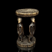 Taburete ceremonial, cultura Hemba, R.D. del Congo, s.XX
