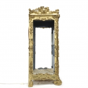 Carved and gilded wood niche, 19th century - 2