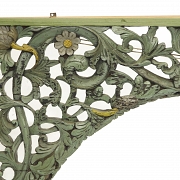 Cubre cortinas de madera lacada 