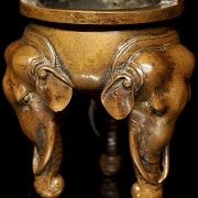 Bronze incense burner ‘Elephants’, with Xuande seal