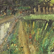 V. Benlloch (20th century) “Landscape with Tower”