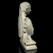 Busto de mármol tallado