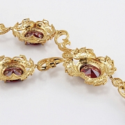 Aderezo de Fallera rojo Rubí y dorado - 2