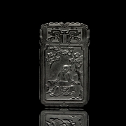 Placa negra tallada