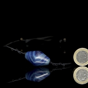Colgante Dzi de ágata azul, dinastía Liao