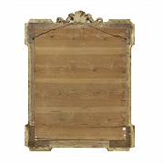 Espejo con marco de madera dorada, s.XX - 3