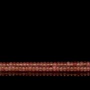 Necklace with pink stone beads - 3