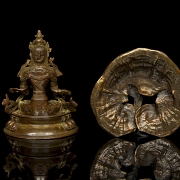 Pareja de figuras de bronce 