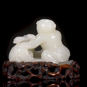 Figura de jade blanco