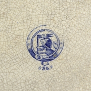 Willow Pattern tray by Samuel Barker & Son, 19th century