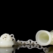 Jarrón de jade blanco de Hetian