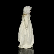 Muñeca de porcelana con cuerpo de piel J.D. Kestner, Alemania, c. 1895-1905