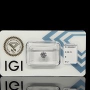 Diamante natural en talla brillante, 0.60 ct, certificado IGI