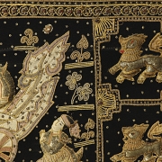 Tapiz bordado con escena cortesana, Asia, s.XX - 6