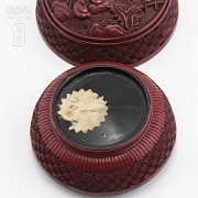 Caja China de cinnabar siglo XVIII - 5