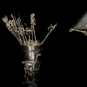 Pareja de piezas de plata, s.XX