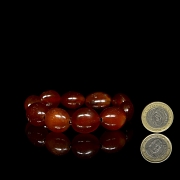 Pulsera de diez cuentas de ágata Alashan, dinastía Liao