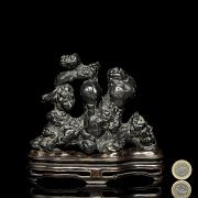 Gongshi rock with wooden base, Qing dynasty - 5