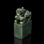 Sello de jade verde 