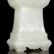 Jarrón de jade blanco de Hetian 