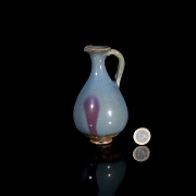 Jarra de cerámica esmaltada, horno Jun, estilo Song