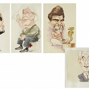 Alfonso Ortuño (1942) “Set of Caricatures”