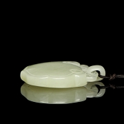 Colgante de jade blanco tallado, s.XX