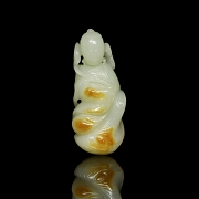 Carved jade figure, ‘Figure with Branch,’ Qing dynasty