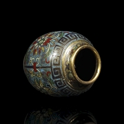 Small cloisonné enamel vessel, Qing dynasty - 5