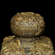 Large glass and bronze writing desk, 18th century - 4