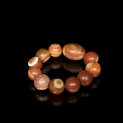 Pulsera de once cuentas de ágata, dinastía Liao