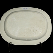 柳树纹托盘，石质瓷器，斯塔福德郡，十九世纪