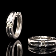 Pendientes en oro blanco de 18k con diamantes