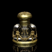 Empire curved glass and bronze scrivener's desk, 19th century - 1