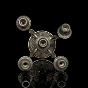 Chiseled silver candlestick, 20th century