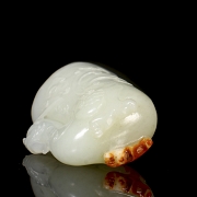 Hetian white jade libation cup ‘Beast’, Qing dynasty