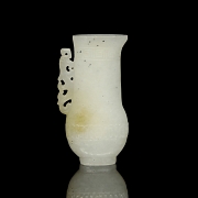 Small white jade vase, Qing dynasty - 2