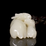 Figura de jade blanco de Hetian 