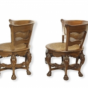 Set of Dutch Colonial-style ‘Burgomaster’ chairs, 20th century