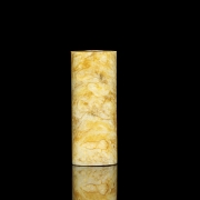 Colgante tubular de piedra tallada, estilo Zhou